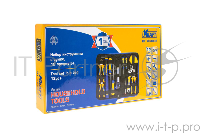 Наборы KRAFT Набор инструмента 12 предметов в сумке KT 703001
