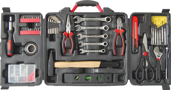 Наборы FIT IT Набор инструмента 140 шт., пластиковый чемодан 65148