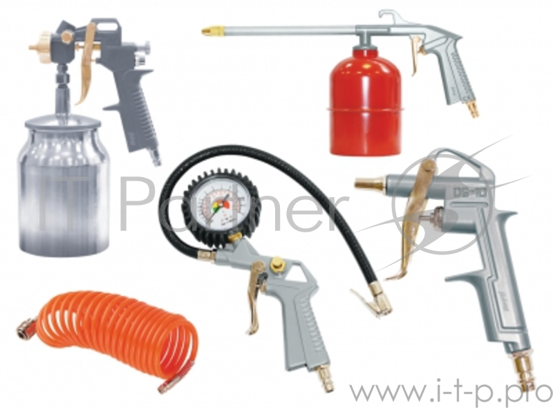 Пневматическое оборудование FUBAG Набор пневмоинструмента 5 предметов 120102 {к/р с нижним бачком}