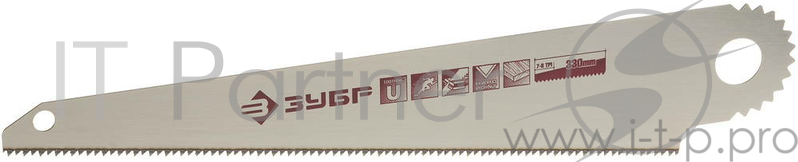 Ножовка, Пилки, Полотна Ножовка ЗУБР по дереву универсальная, многопозиционная, со сменным полотном, шаг 3,5мм, 330мм 4-15178