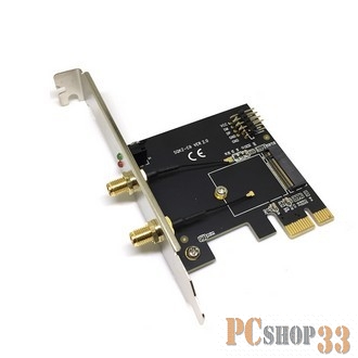 Контроллер Espada Контроллер M2 to PCI-E c выходами на 2 антенны, EM201B (43766)