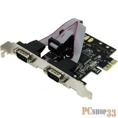 Контроллер Espada Контроллер PCI-E, 2S port, MCS9922, FG-EMT03CL-1, low-profile,oem (39419)