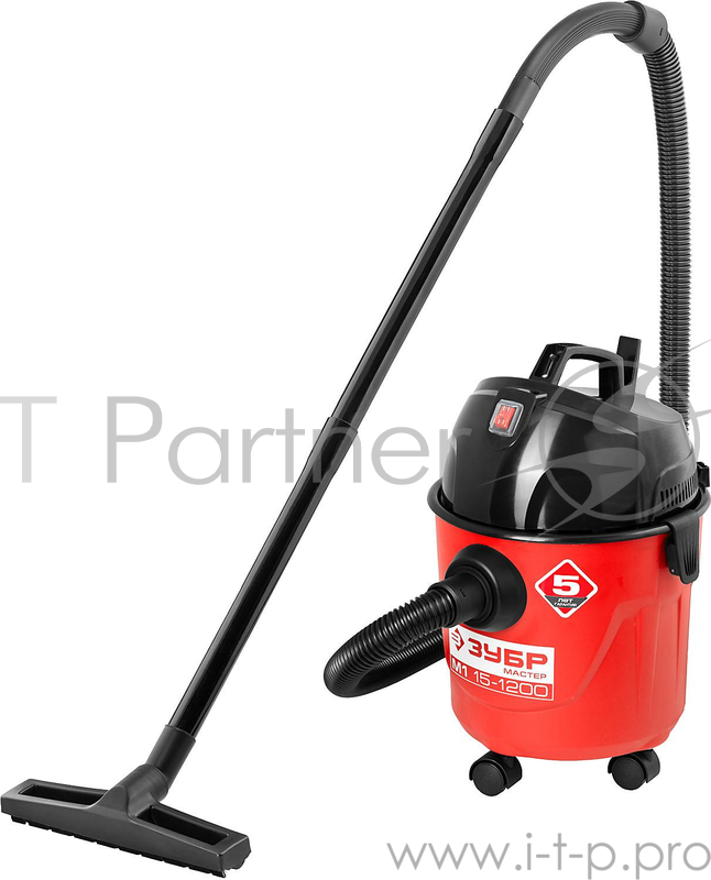 Электроинструменты ЗУБР Пылесос хозяйственный ПУ-15-1200 М1 { модель М1-15, 15 л, 1200 Вт, сухая и влажная уборка }