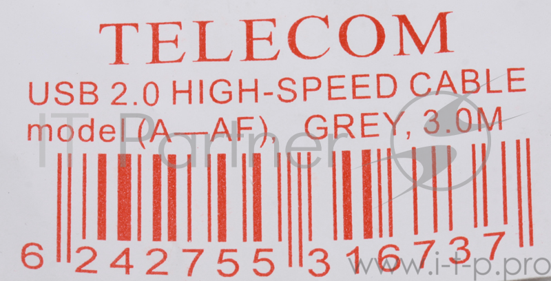 Кабель удлинительный TELECOM USB2.0 (Am--)Af) 3,0 м
