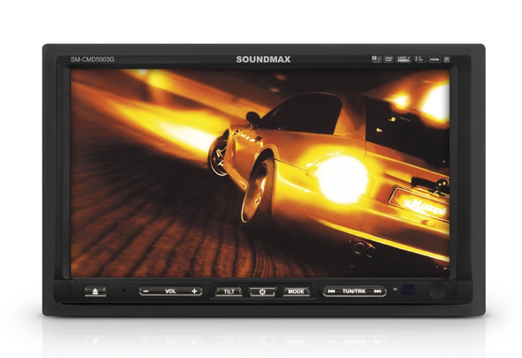 Автомагнитола CD DVD Soundmax SM-CMD5003G 2DIN 4x50Вт