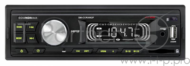 Автомагнитола Soundmax SM-CCR3052F 1DIN 4x45Вт