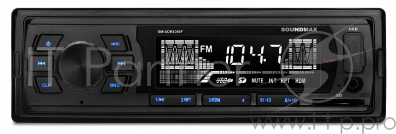 Автомагнитола Soundmax SM-CCR3055F 1DIN 4x45Вт