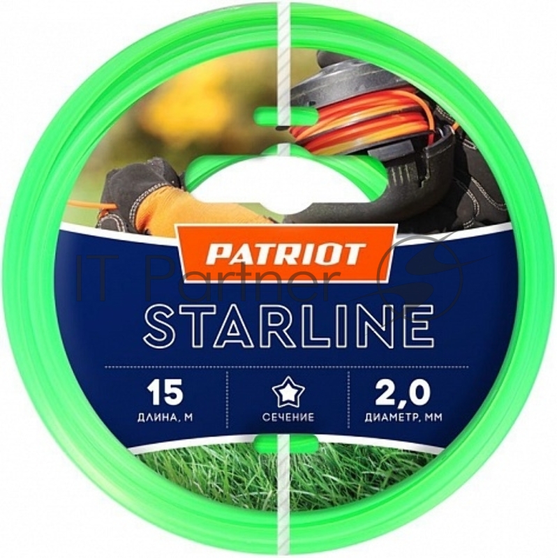 Леска для садовых триммеров Patriot Starline d=2.0мм L=15м (805201056)