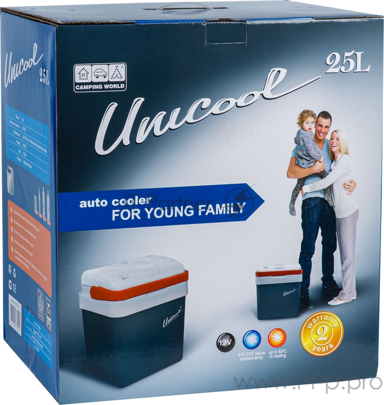 Автохолодильник CW Unicool 25 объём 25L, охлаждение до минус 23°C от t° окружающей среды, нагрев до