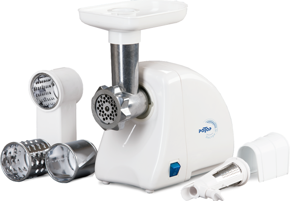 Мясорубка Ротор-Экстра М ЭМШ 35/250-3 ((оковыжималка, малая овощерезка) белый