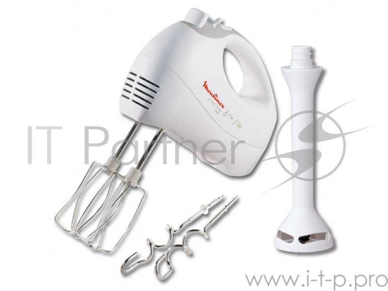 Миксер ручной Moulinex HM411110 450Вт белый