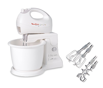 Миксер ручной Moulinex HM412131 450 Вт. белый/серый