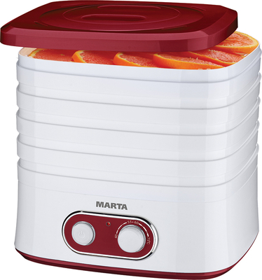 Сушилка для овощей и фруктов MARTA MT-1945 красный гранат