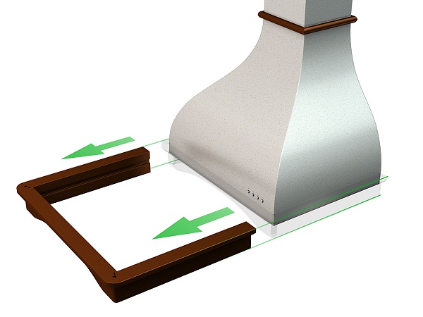 Вытяжка каминная Krona Adelia CPB 600 золотистый, управление: кнопочное (1 мотор)