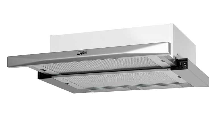 Вытяжка встраиваемая Krona Kamilla 600 mirror нержавеющая сталь/белый управление: кнопочное (2 мотор