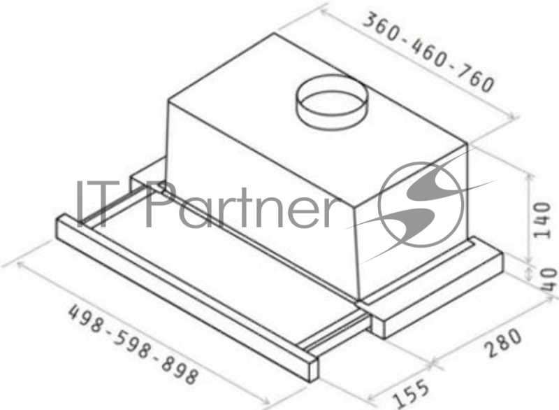 Вытяжка встраиваемая Jet Air Aurora LX/CR/F/60 кремовый управление: кнопочное (1 мотор)