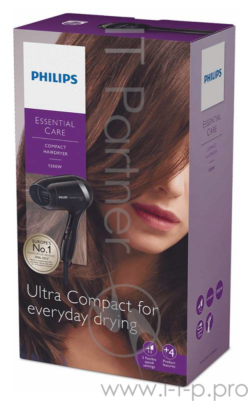 Фен Philips BHD001/00 1200Вт черный
