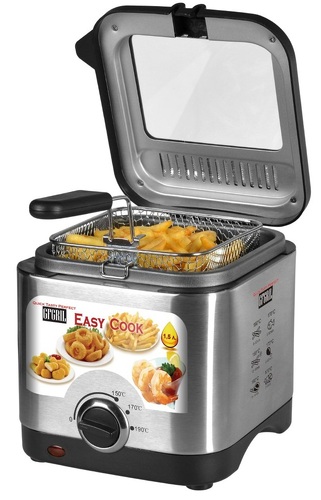 Фритюрница GFGril GFF-03 EASY COOK 900 Вт. серебристый