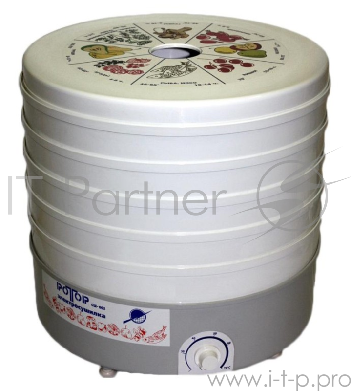 Сушка для фруктов и овощей Ротор СШ-002 5 под. 520 Вт. прозрачный