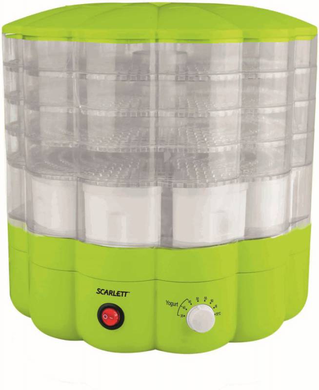 Сушка для фруктов и овощей Scarlett SC-FD421001 5под. 250Вт зеленый