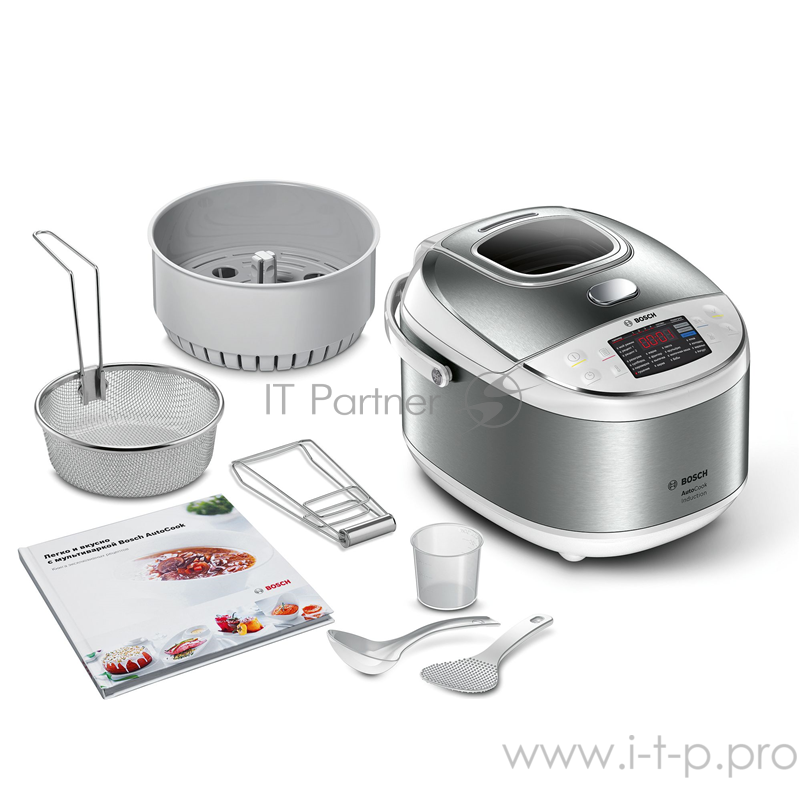 Мультиварка BOSCH MUC 48W68RU нержавеющая сталь/белый