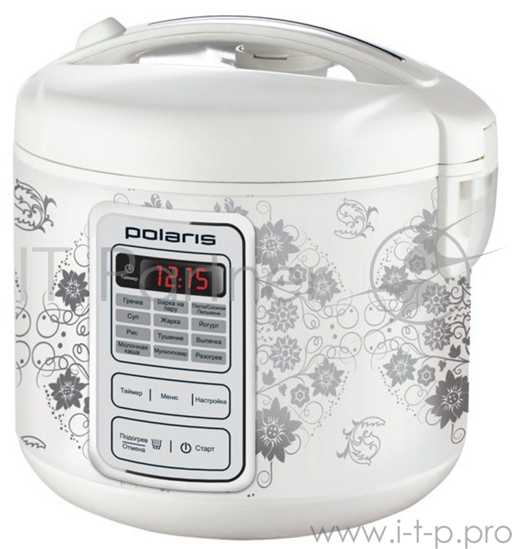 Мультиварка Polaris PMC 0508D 5л 700Вт белый/рисунок