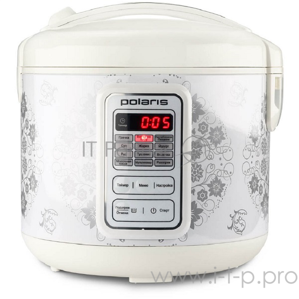 Мультиварка Polaris PMC 0508D 5л 700Вт белый/рисунок