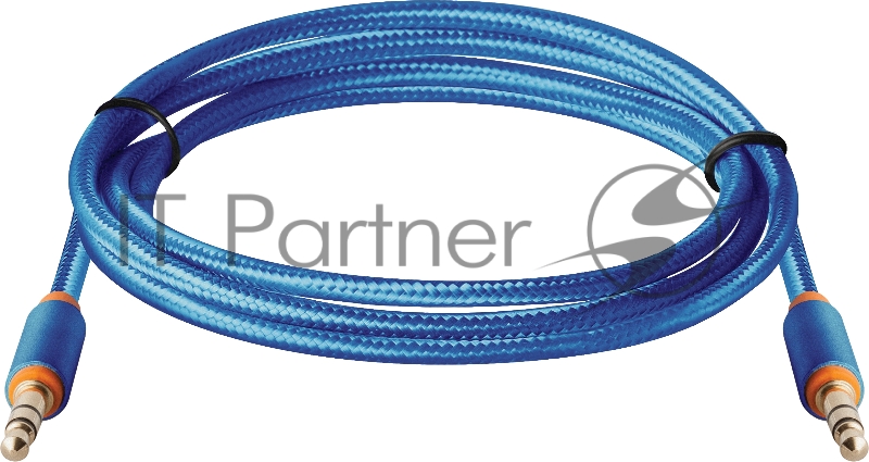 Кабель AUDIO 3.5MM 1.2M BLUE JACK M- JACK M 87512 DEFENDER