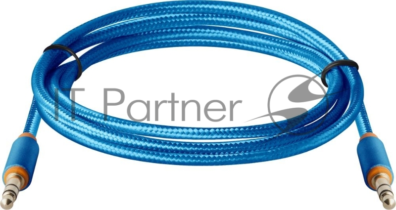 Кабель AUDIO 3.5MM 1.2M BLUE JACK M- JACK M 87512 DEFENDER