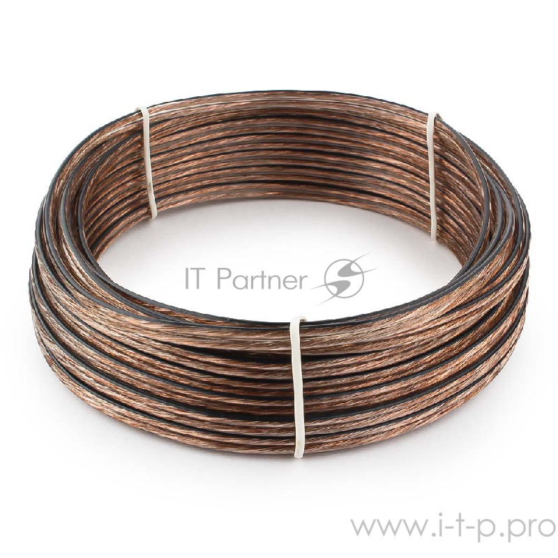 Акустический кабель Cablexpert CC-TC2x1,0-10M, прозрачный, 10 м, бухта