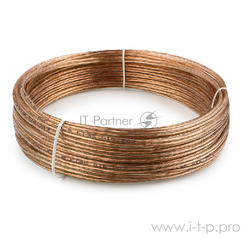 Акустический кабель Cablexpert CC-TC2x0,5-15M, прозрачный, 15 м, бухта