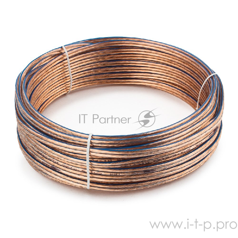 Акустический кабель Cablexpert CC-TC2x1,5-15M, прозрачный, 15 м, бухта