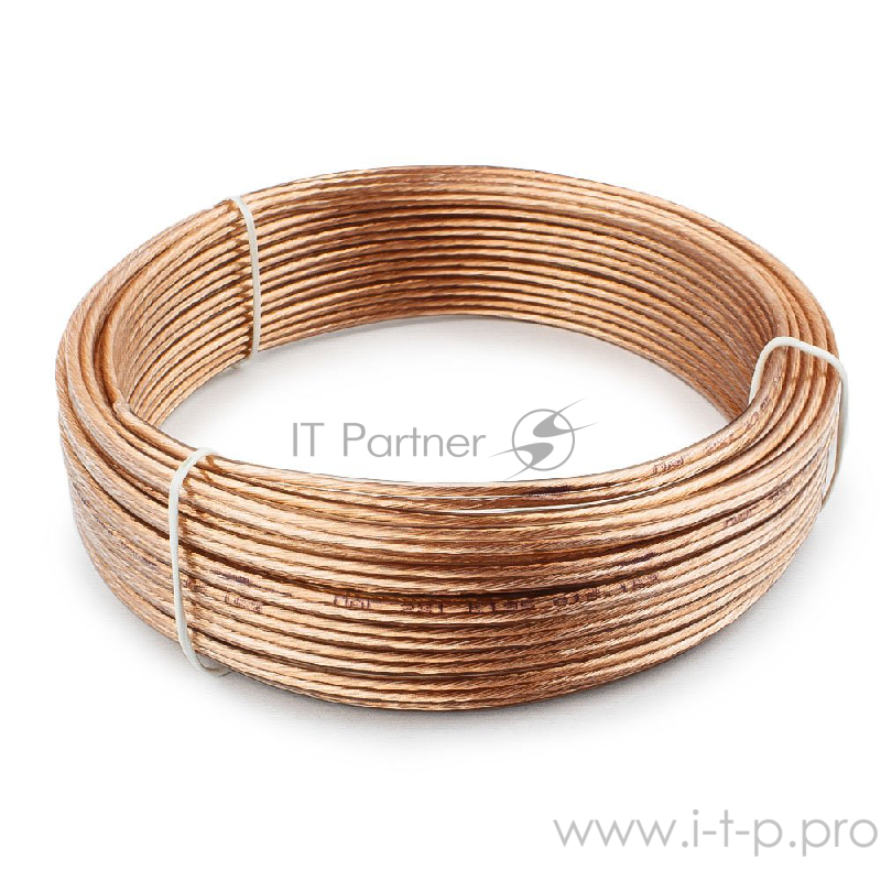 Акустический кабель Cablexpert CC-TC2x1,0-15M, прозрачный, 15 м, бухта