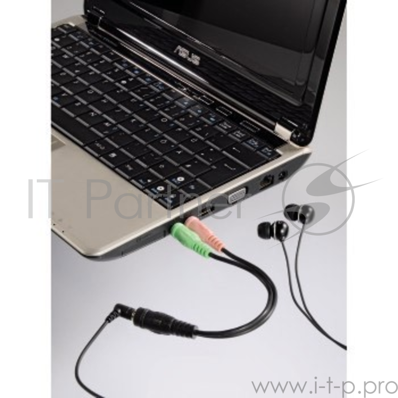 Адаптер аудио Hama H-54572 Jack 3.5 (f)/2xJack 3.5 (m) черный (00054572)