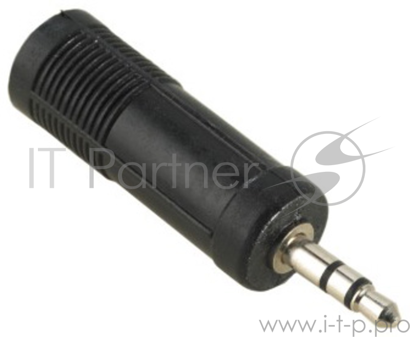 Адаптер аудио Hama Jack 3.5 (m)/Jack 6.3 (f) черный (00122388)