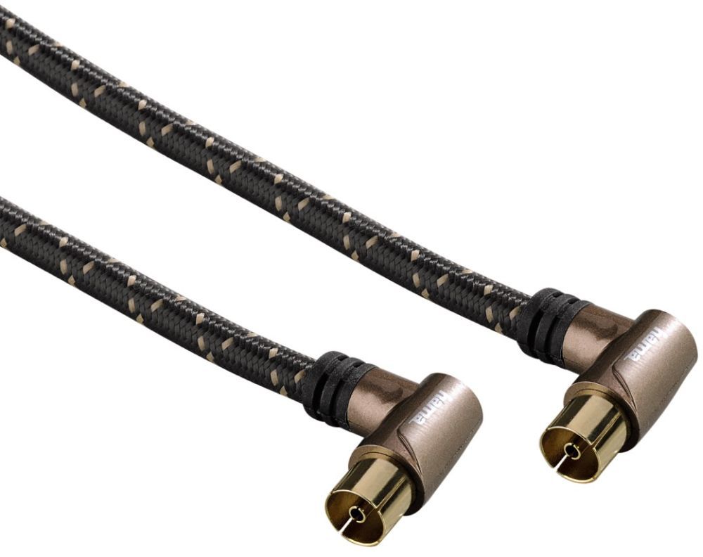 Кабель антенный Hama Coax (m)/Coax (f) 3м. феррит.кольца Позолоченные контакты черный 5зв (00122430)