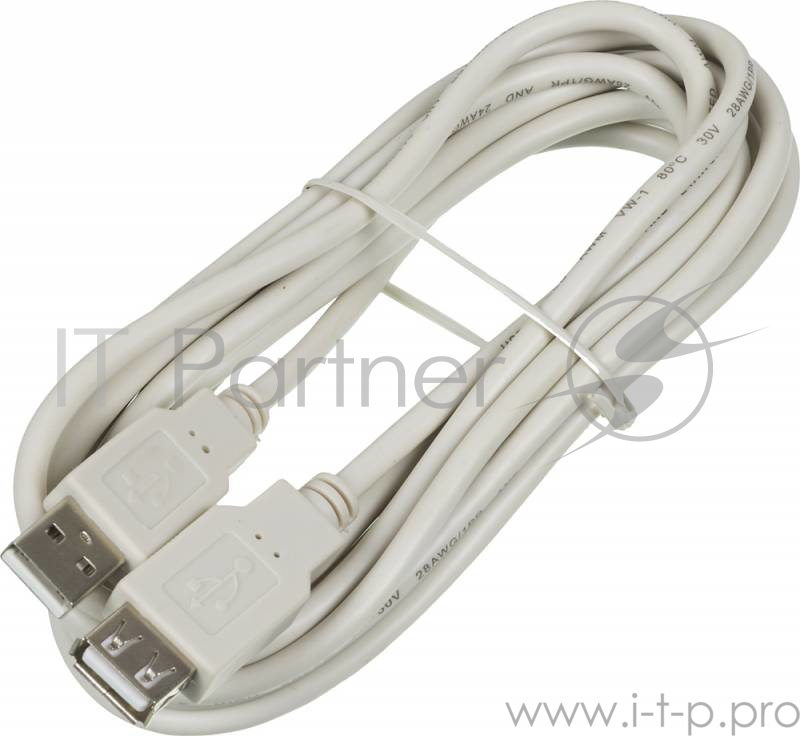 Кабель-удлинитель USB2.0 Ningbo USB A (m)/USB A (f) 3м (USB2.0-AM-AF-3-BR)