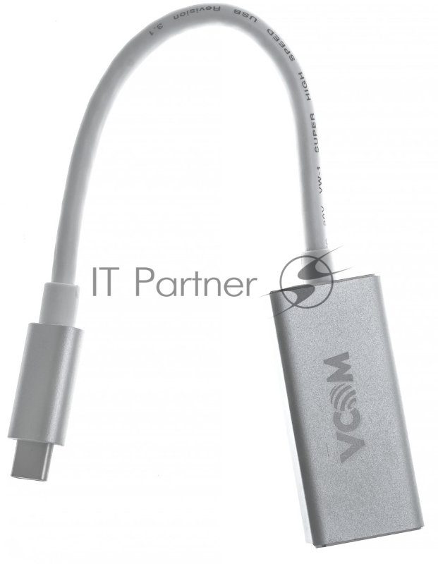 Кабель-адаптер USB 3.1 Type-Cm --) DP(f) 3840x2160@30Hz, 10Gbps , 0,15m VCOM (CU422M)