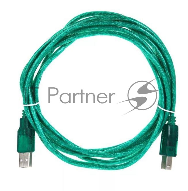 Кабель соединительный Aopen/Qust USB2.0 AM/BM 3m прозрачная изоляция (ACU201-3MTG)