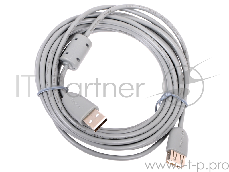 Кабель удлинитель USB 2.0 АM/AF 5 м Belsis, с одним ф/фильтром, BW1405