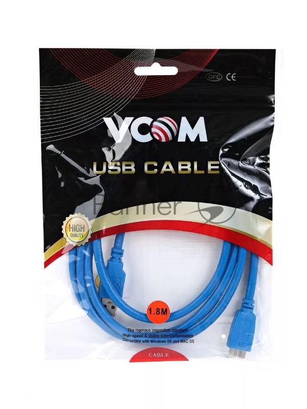 Кабель соединительный VCOM USB3.0 AM/microBM 1,8m (VUS7075-1.8M)