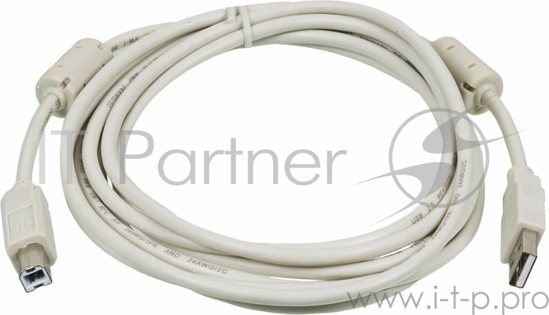 Кабель USB2.0 Ningbo USB A (m)/USB B (m) 3м феррит.кольца (USB2.0-AM/BM-3M-MG)