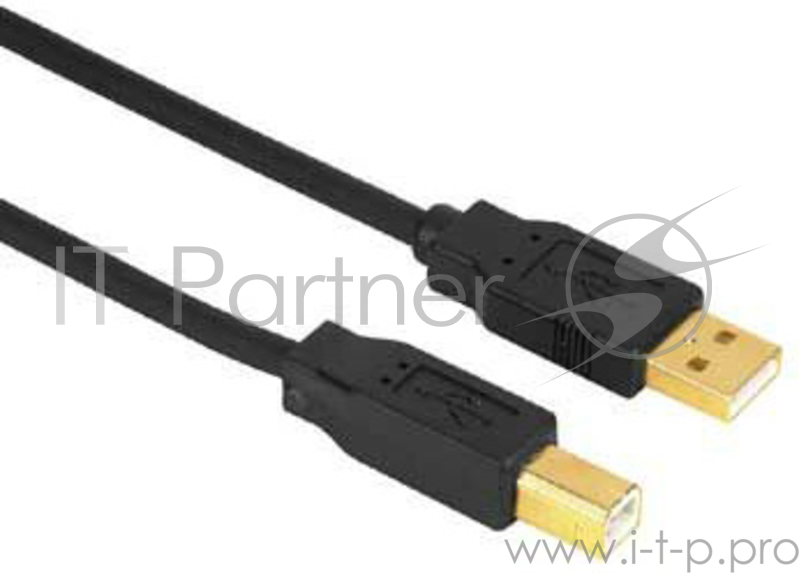 Кабель USB2.0 Hama H-29766 (черный) USB A (m)/USB B (m) 1.8м Позолоченные контакты