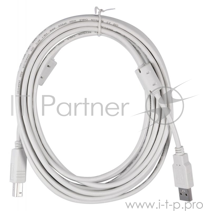 Кабель USB2.0 Buro USB A (m)/USB B (m) 5м феррит.кольца