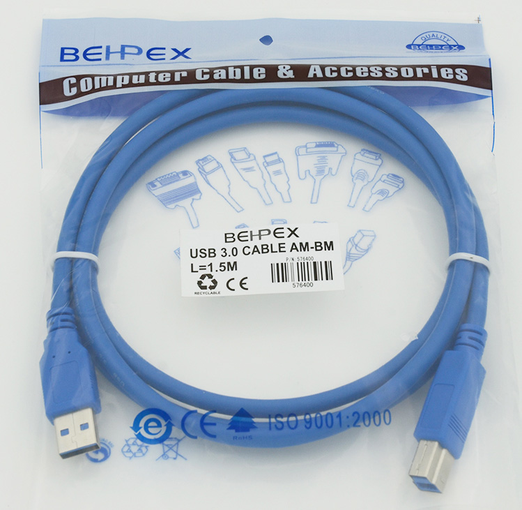 Кабель USB 3.0 CABLE AM-BM 1.5M