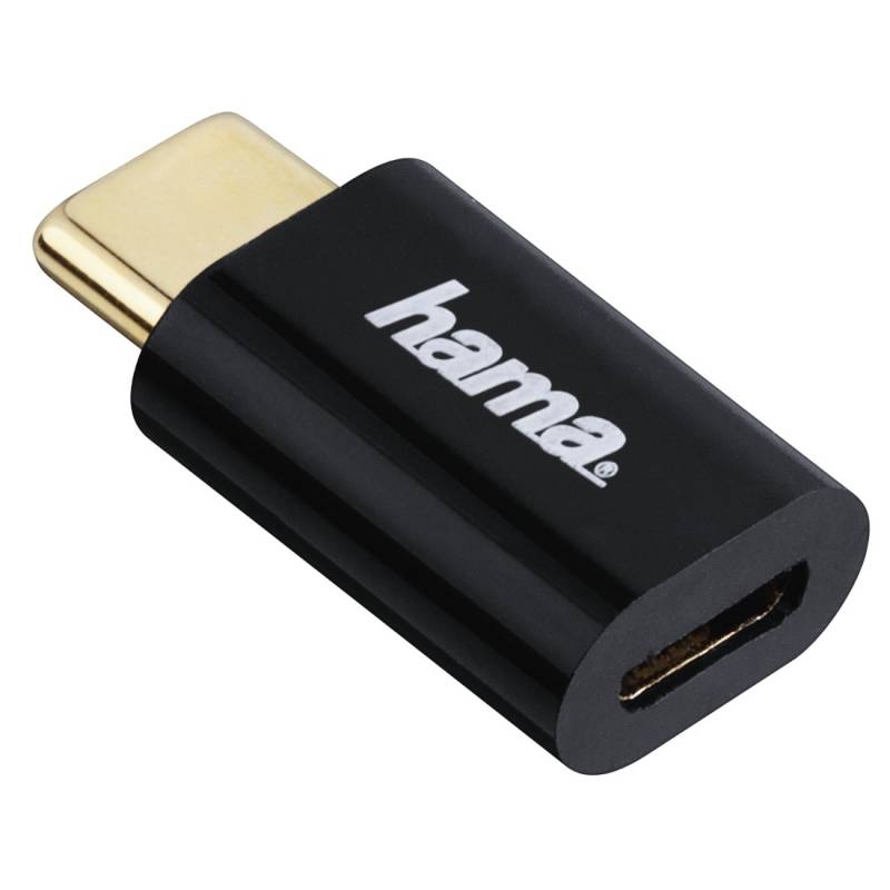 Адаптер Hama H-178399 00178399 micro USB B (f) USB Type-C (m) черный