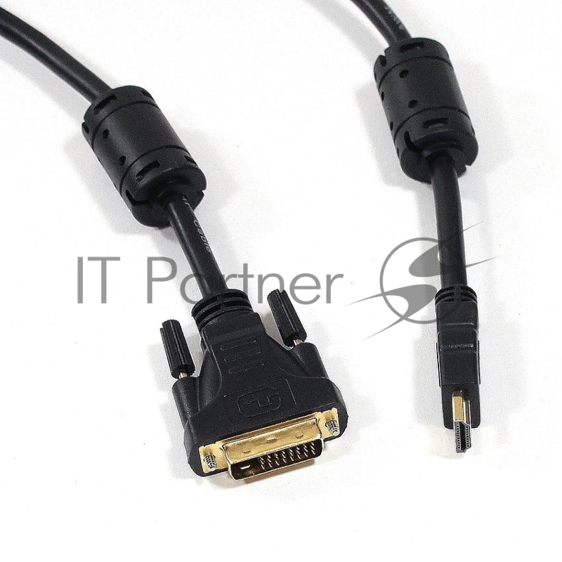 Кабель HDMI to DVI-D Dual Link (19M -25M) 2м, 2 фильтра, TELECOM (CG481F-2M)