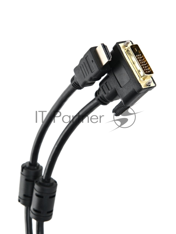 Кабель HDMI to DVI-D Dual Link (19M -25M) 2м, 2 фильтра, TELECOM (CG481F-2M)
