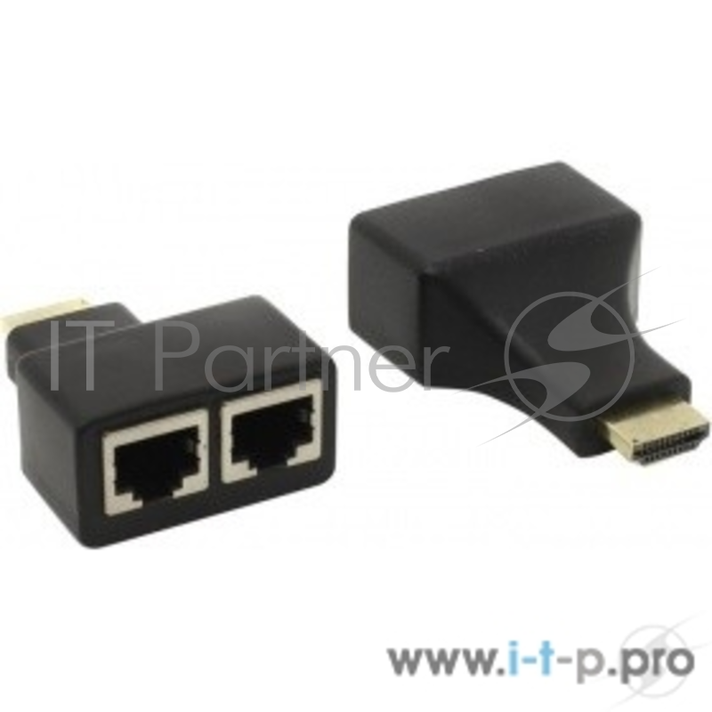 HDMI extender Orient VE041, удлинитель до 30 м по витой паре, FHD 1080p/3D, HDCP, подключается 2 каб