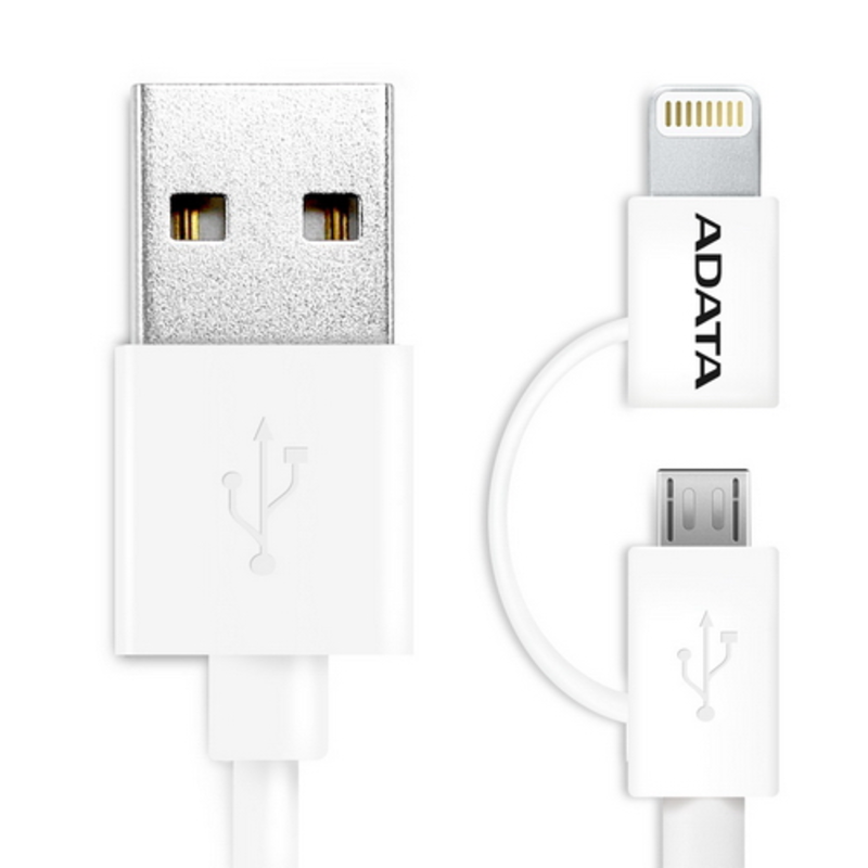 Кабель универсальный A-DATA Lightning/microUSB для зарядки и синхронизации Apple/Android (сертиф. Ap